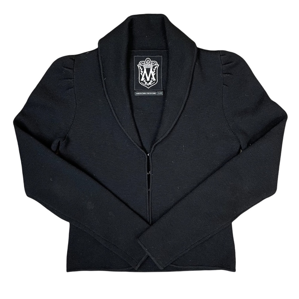 Club Monaco Black Merino Wool Cardigan